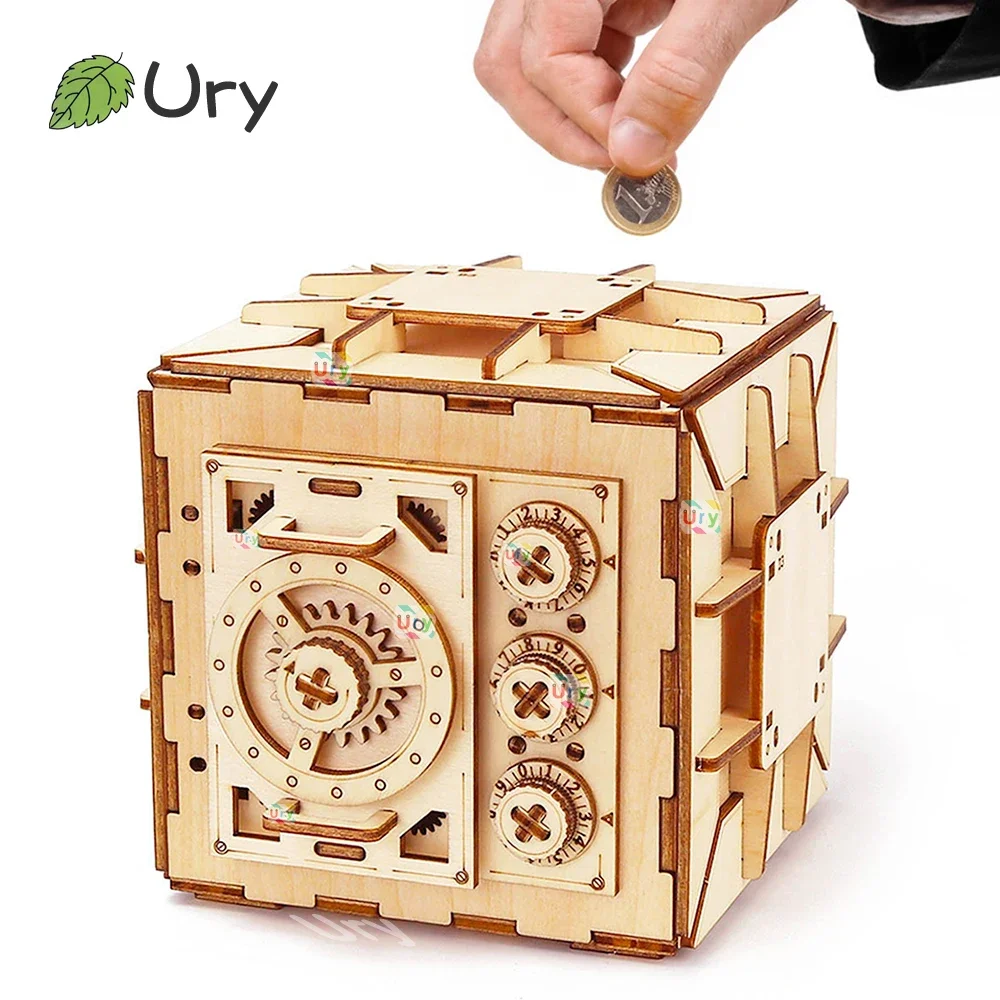 Woodworking Women - URY Drewniane puzzle 3D Hasło Skarbonka
