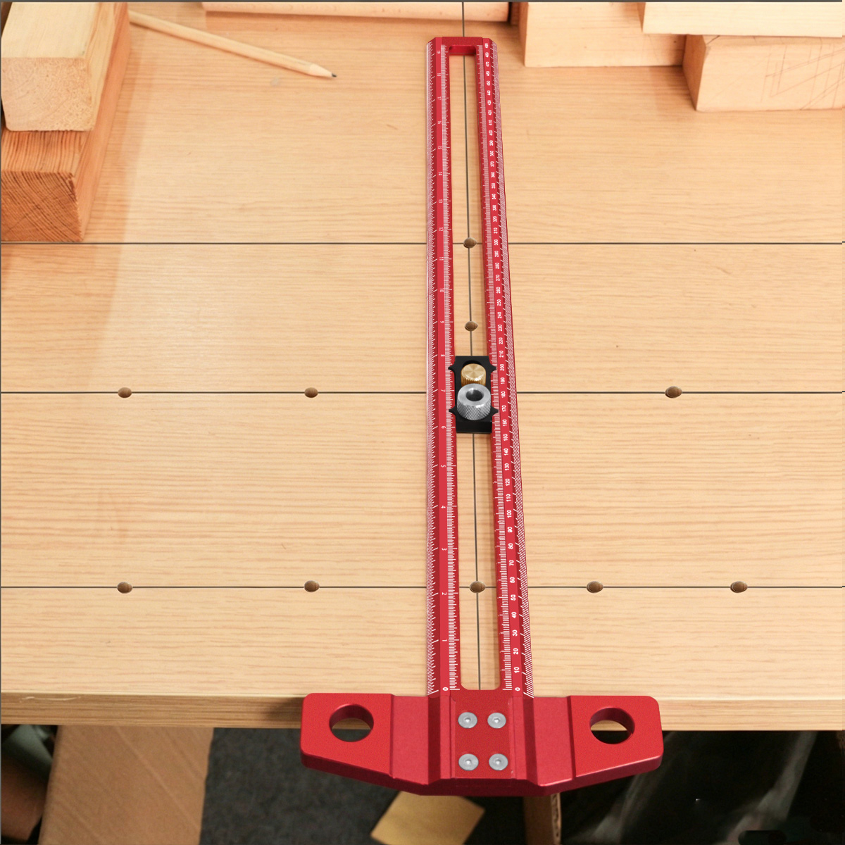 Woodworking Ruler - Kątownik stolarski z prowadnicą do oznaczania,