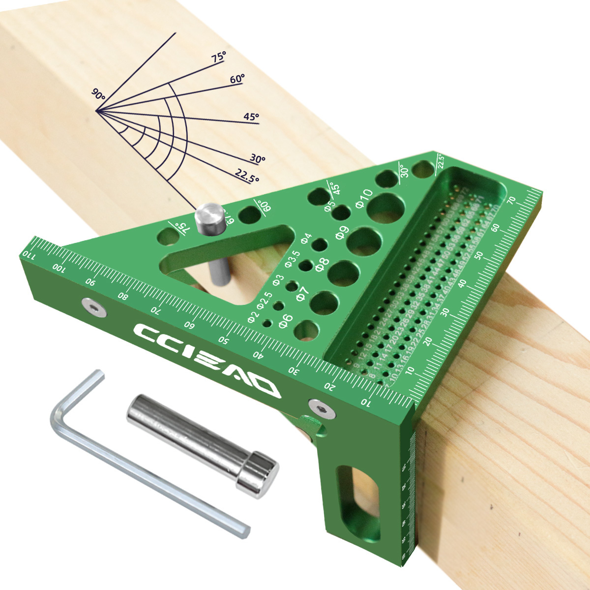 Woodworking Ruler - Kątownik stolarski 3D, miernik wielokątny, pozycja