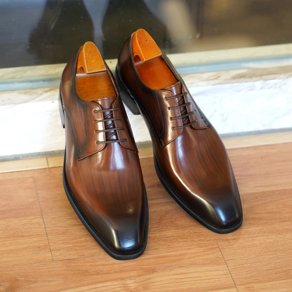 Woodworking Women - Męskie buty biznesowe casual, postarzane, imitacja