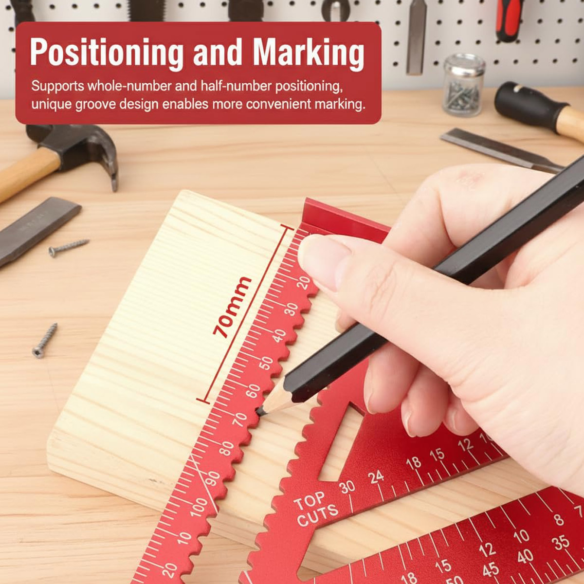 Kątownik ze stopu aluminium, p – Woodworking Ruler recenzja i cena