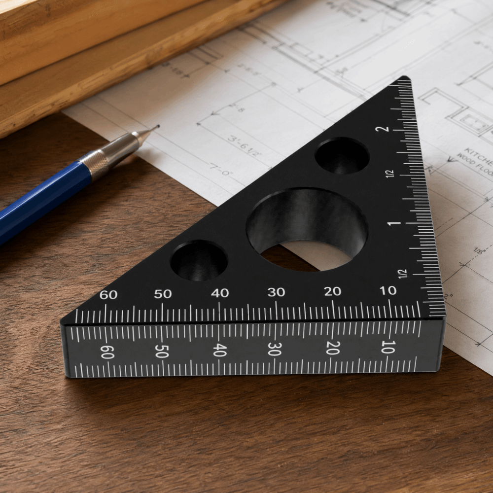 Aluminiowy kątownik trójkątny  – Woodworking Workshop Layout recenzja i cena
